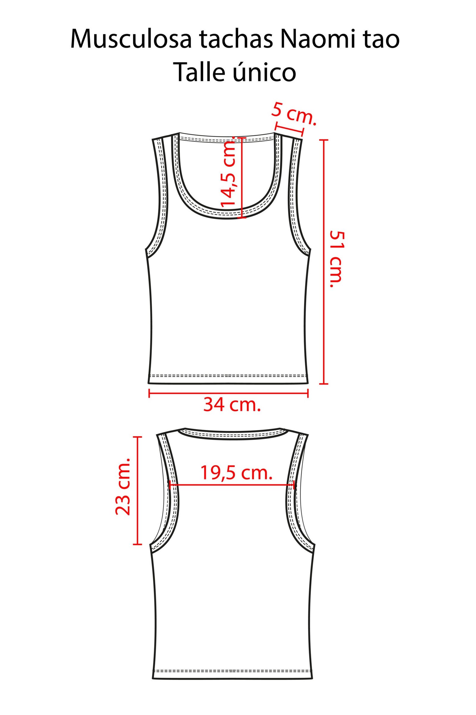 Musculosa tachas Naomi tao - Imagen 9