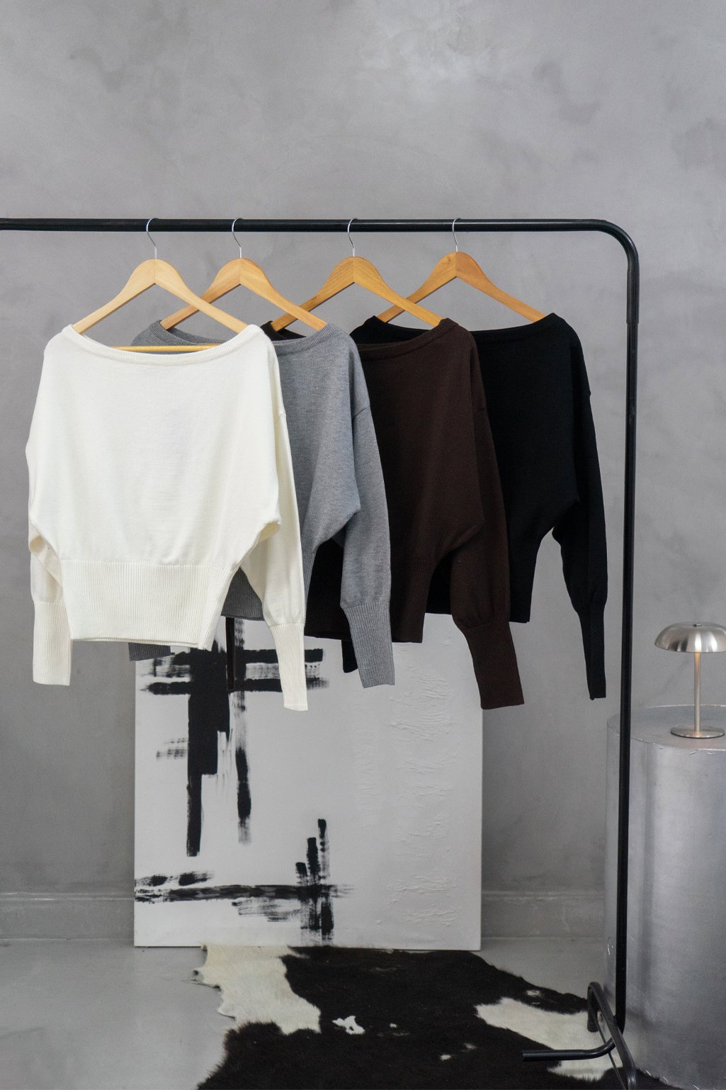 Sweater off shoulder Manhattan liso