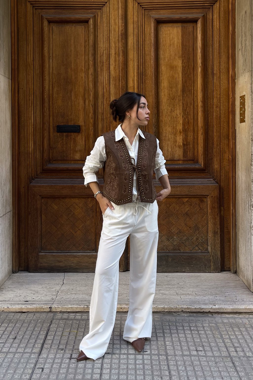 Chaleco gamuza p/atar - Imagen 6