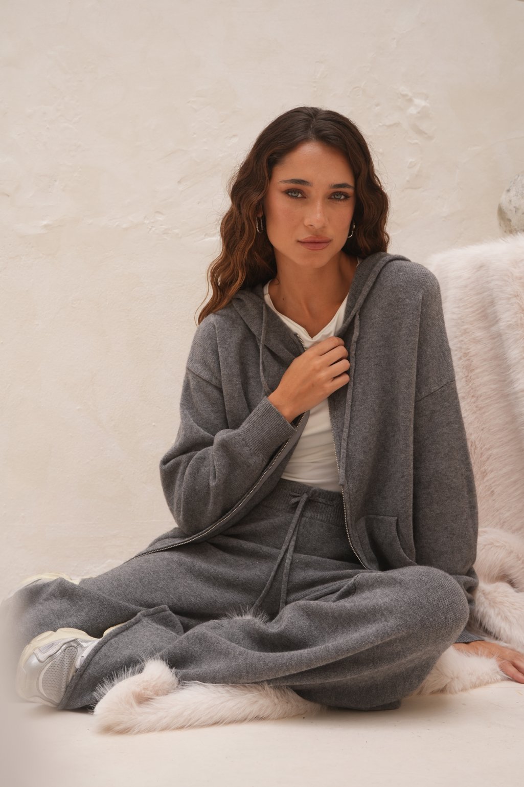 Campera larga tejida Cozy