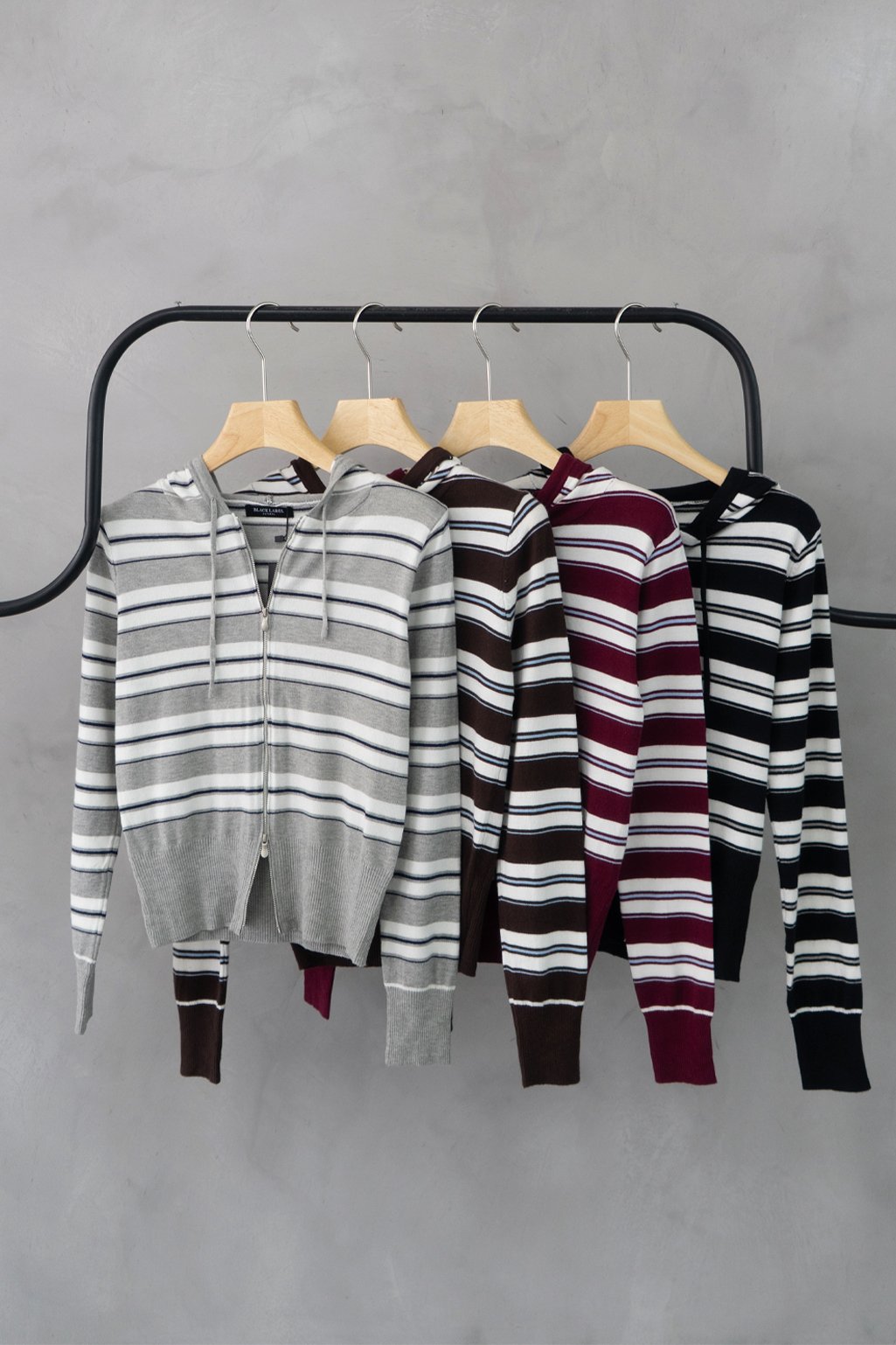 Campera tejida rayada