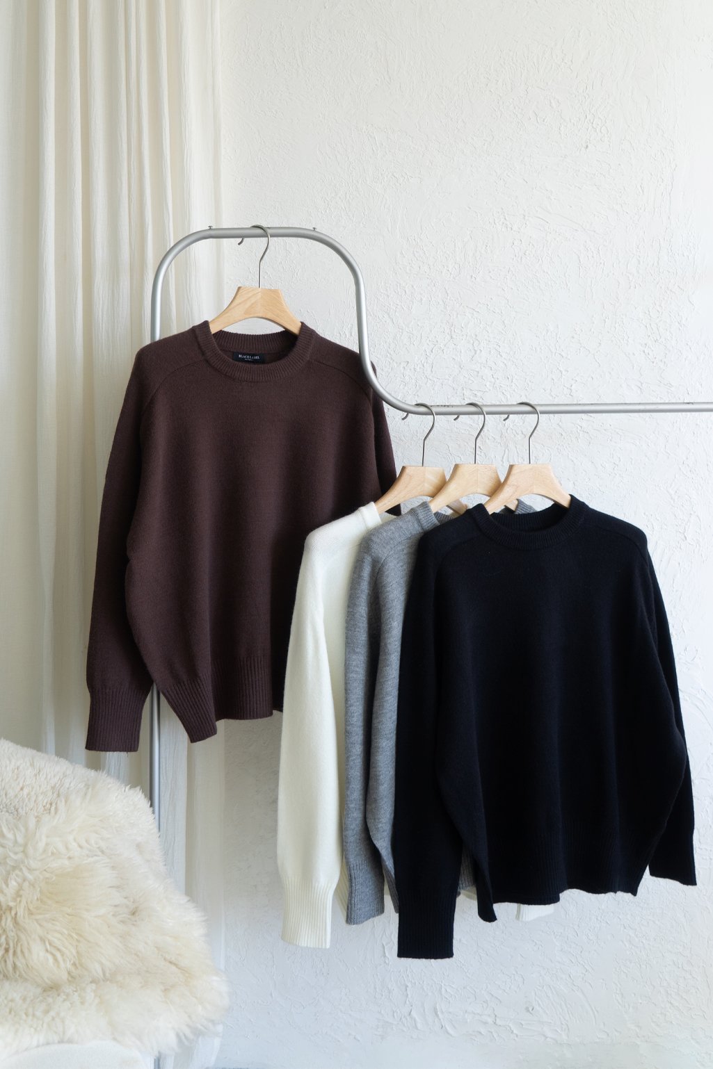 Sweater básico oversize<span> - </span>ÚNICO, NEGRO