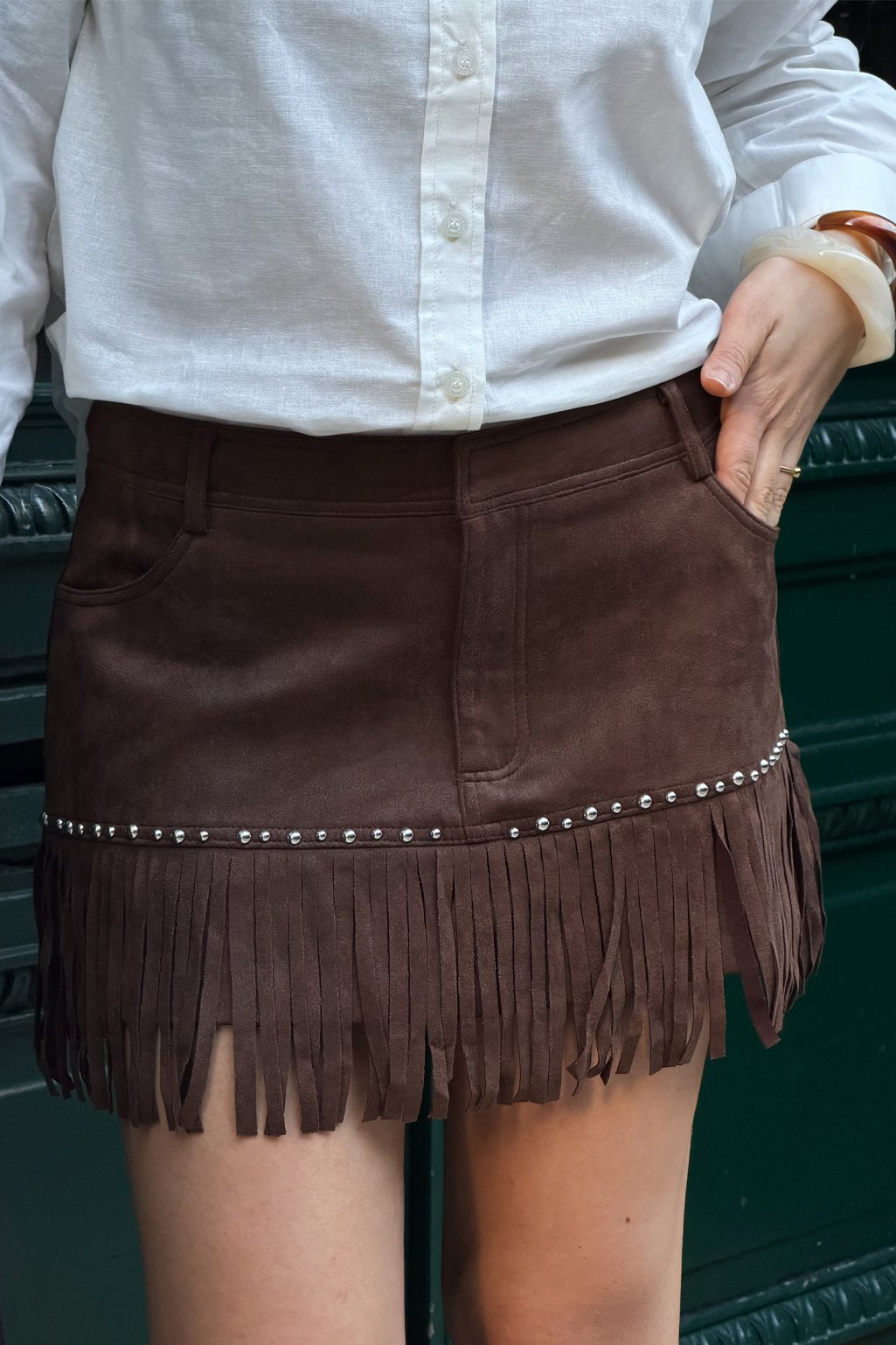 Mini suede c/flecos Miley - Imagen 10