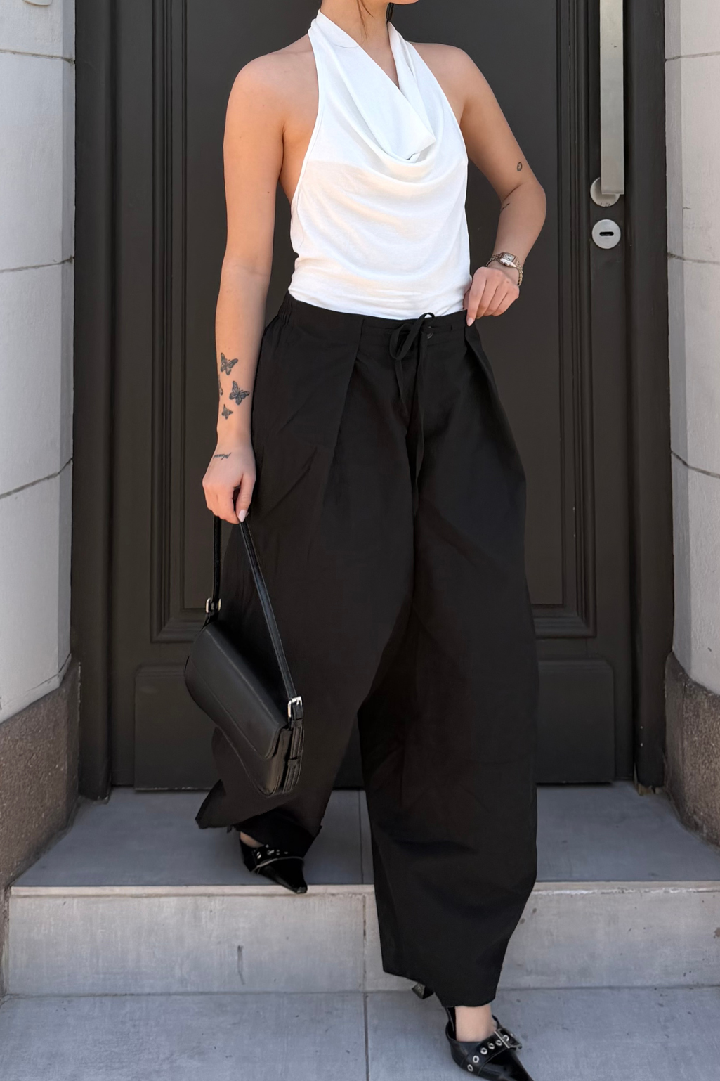 Pant. ballon c/ boton ASHLEY